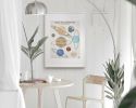 Solar System Planet Chart Art Print, Space Wall Art, Astronomy Decor for Kids Room | Prints in Paintings by The Ugly Cat Studio