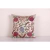 Vintage Embroidery Suzani Silk Pillow Fashioned from a Mid-2 | Cushion in Pillows by Vintage Pillows Store