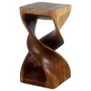 Haussmann® Wood Double Twist Stool Table 12 in SQ x 23 in | Chairs by Haussmann®