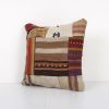 Vintage Turkish Handmade Large Patchwork Cushion, Flat-Weave | Pillows by Vintage Pillows Store