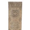1970s Vintage Turkish Oushak Handmade Wool Runner Rug | Rugs by Vintage Pillows Store. Item composed of cotton and fiber