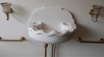 Classic-Midcentury Design Carrara Marble Sink with Backsplash | Water Fixtures by AYMARBLEDESIGN LLC