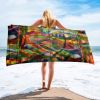 Towel - Organic Life - Abstract Colorful Geometric Art | Work by Eman's Gallery