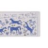 Silk Suzani Blue Table Runner, Animal Pictorial Silk on Silk | Tablecloth in Linens & Bedding by Vintage Pillows Store