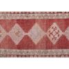 Vintage Muted Red Turkish Herki Runner Rug - Tribal Handmade | Rugs by Vintage Pillows Store. Item composed of cotton & fiber