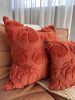 Dark Rust Pumpkin Lumbar Pillow Cover | Pillows by Busa Designs