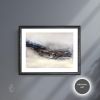 Framed Abstract Watercolor Artwork - 'Thunder on the Mountain' Inspired Painting, Signed | Paintings by Susi Schuele Art