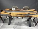 Custom Epoxy Resin River Dining Table | Tables by Tinella Collection. Item made of wood & synthetic compatible with contemporary and art deco style