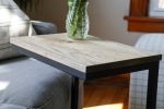 Hackberry Floor Shelf Modern C Side Table (in stock) | Tables by Hazel Oak Farms. Item made of walnut with steel