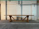 Handmade Outdoor Dining Table, Trestle Farmhouse Style Table, made in USA | Tables by Marco Bogazzi