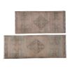 Distressed Low Pile Rug Turkish Yastik Small Rug - a Pair | Area Rug in Rugs by Vintage Pillows Store. Item composed of cotton and fiber