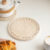 Woven Cotton Trivet DIY KIT (Makes 2) | Coaster in Tableware by Flax & Twine. Item made of cotton