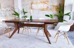 The Zoe | Dining Table in Tables by MODERNCRE8VE. Item composed of wood & brass