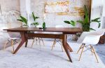 The Zoe | Dining Table in Tables by MODERNCRE8VE. Item composed of wood & brass