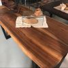 Custom Solid Wood Table, Kitchen Dining Table, Dining Room | Tables by Ironscustomwood. Item made of walnut & metal