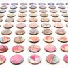 One Hundred Purple to Pink Map Dots Collage | Paintings by Amelia Coward