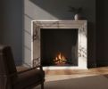 Modern Marble Fireplace Surround, Calacatta Viola Mantel, Art Deco Ribbed Fireplace | Water Fixtures by AYMARBLEDESIGN LLC
