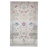 Distressed Handknotted Caucasian Rug 4'1" X 6'5" | Area Rug in Rugs by Vintage Pillows Store. Item made of cotton with fiber