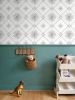 Trellis - Violet and Aster - Greyscale - Medium Print | Wallpaper in Wall Treatments by Sean Martorana. Item composed of paper