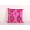 Anatolian Striped Geometric Pink Kilim Rug Pillow Cover, Vin | Cushion in Pillows by Vintage Pillows Store