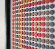 Painted Dot Collage Concentric Squares Red | Paintings by Amelia Coward