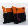 Set of Two Turkish Kilim Pillow Cover, Rustic Anatolian Hous | Cushion in Pillows by Vintage Pillows Store