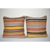 Turkish Kilim Pillow Cover - A Pair | Sham in Linens & Bedding by Vintage Pillows Store. Item made of cotton & fiber