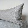 Shades of Grey Abstract Pattern Lumbar Pillow 14x48 | Pillows by Vantage Design