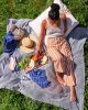 Grid Napkin - Indigo | Linens & Bedding by MINNA