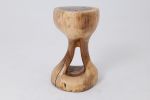 Sculptural Side Table, Stool, Solid Wood, Walnut, Contemporary Design | Tables by Logniture