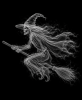 EXPOSED HALLOWEEN — WITCH ON BROOM | Decorative Objects by Exposedart