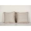 Set Tan and Blue Silk Ikat Velvet Pillow, Handmade Gift | Cushion in Pillows by Vintage Pillows Store. Item made of cotton