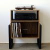 Spin Record Player Stand | Media Console in Storage by Housefish. Item made of maple wood