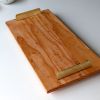 Brass Handle Tray | Serving Board in Serveware by Formr. Item composed of wood