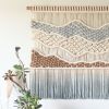 Large Macrame Wall Tapestry - SOFT HILLS | Macrame Wall Hanging in Wall Hangings by Rianne Aarts. Item composed of oak wood and cotton