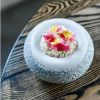 Textured lava crater glazed stoneware home decor, classic | Candle Holder in Decorative Objects by Laima Ceramics. Item made of stoneware works with minimalism style