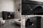 Architectural Marble Fireplace Surround | Custom Nero Marquina Marble Fireplace Mantel | Fireplaces by Vero Marble