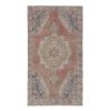 1950s Vintage Red Turkish Handmade Geometric Anatolian Rug4' | Area Rug in Rugs by Vintage Pillows Store. Item made of cotton with fiber