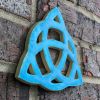 Triquetra Knot Celtic White Clay Pottery Aqua | Wall Sculpture in Wall Hangings by Studio Strietnberger / Knottery Pottery - Kathleen Streitenberger. Item made of ceramic