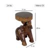 Haussmann® Wood Elephant Chang Stool 11 in DIA x 20 in | Chairs by Haussmann®