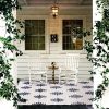 Cream & Navy Diamond Pattern Area Rug | Rugs by Swiflo
