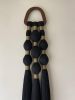 Macrame Wall Hanging Black Tassel Decor Modern Wall Decor Minimal Boho Wall Art Handmade Fiber Art Textile Sculpture | Wall Hangings by İnanç Yılmaz