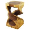 Haussmann® Wood Double Twist Stool Table 12 in SQ x 20 in | Chairs by Haussmann®