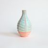 Hexagon in Strawberry Pistachio | Vase in Vases & Vessels by by Alejandra Design. Item composed of ceramic