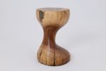 Sculptural Side Table, Stool, Solid Wood, Walnut, Contemporary Design | Tables by Logniture