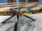 Custom Round Coffee Table, Clear Epoxy Resin Table, Edge | Dining Table in Tables by LuxuryEpoxyFurniture. Item made of wood with synthetic
