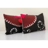 Vintage Ethnic Suzani Lumbar Pillow, Tribal Turkish Cushion | Sham in Linens & Bedding by Vintage Pillows Store. Item composed of cotton
