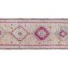 Handknotted Mid 20th Century Pink Vintage Herki Runner | Runner Rug in Rugs by Vintage Pillows Store. Item composed of cotton & fiber