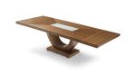 Lauren Dining Table Walnut | Tables by Greg Sheres. Item made of walnut with glass