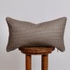Grey Basketweave on Poly-Silk Lumbar Pillow 12x20 | Pillows by Vantage Design